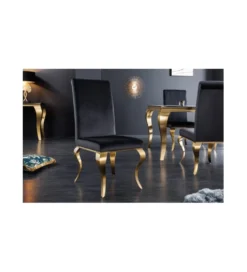 Krzesło TRENTINO Modern Barock czarne