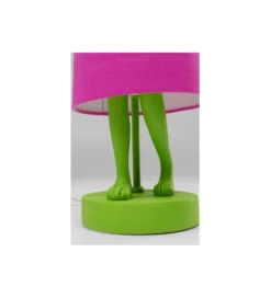 Lampa stołowa ANIMAL RABBIT 50 cm zielona różowa