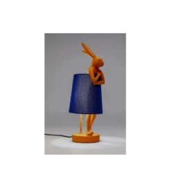 Lampa stołowa ANIMAL RABBIT 50 cm pomarańczowo niebieska