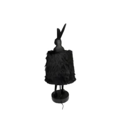 Lampa stołowa ANIMAL RABBIT FUR 68 cm czarna
