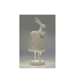 Lampa stołowa ANIMAL RABBIT 50 cm biało srebrna