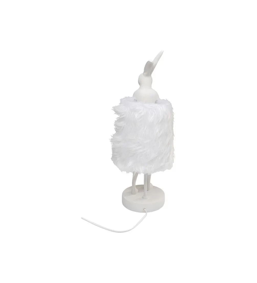 Lampa stołowa ANIMAL RABBIT 50 cm biało srebrna