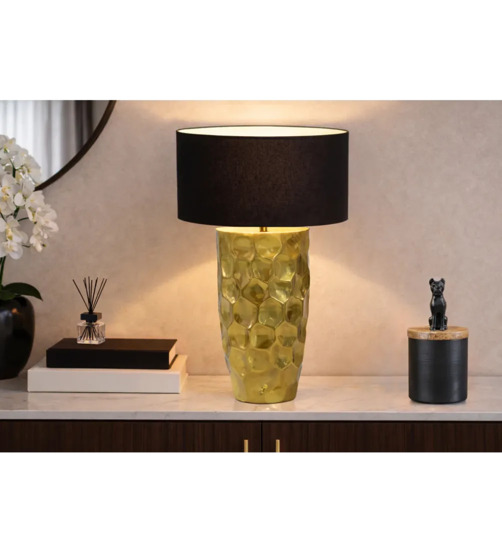 Lampa stołowa AURELIA 55 cm czarna złota