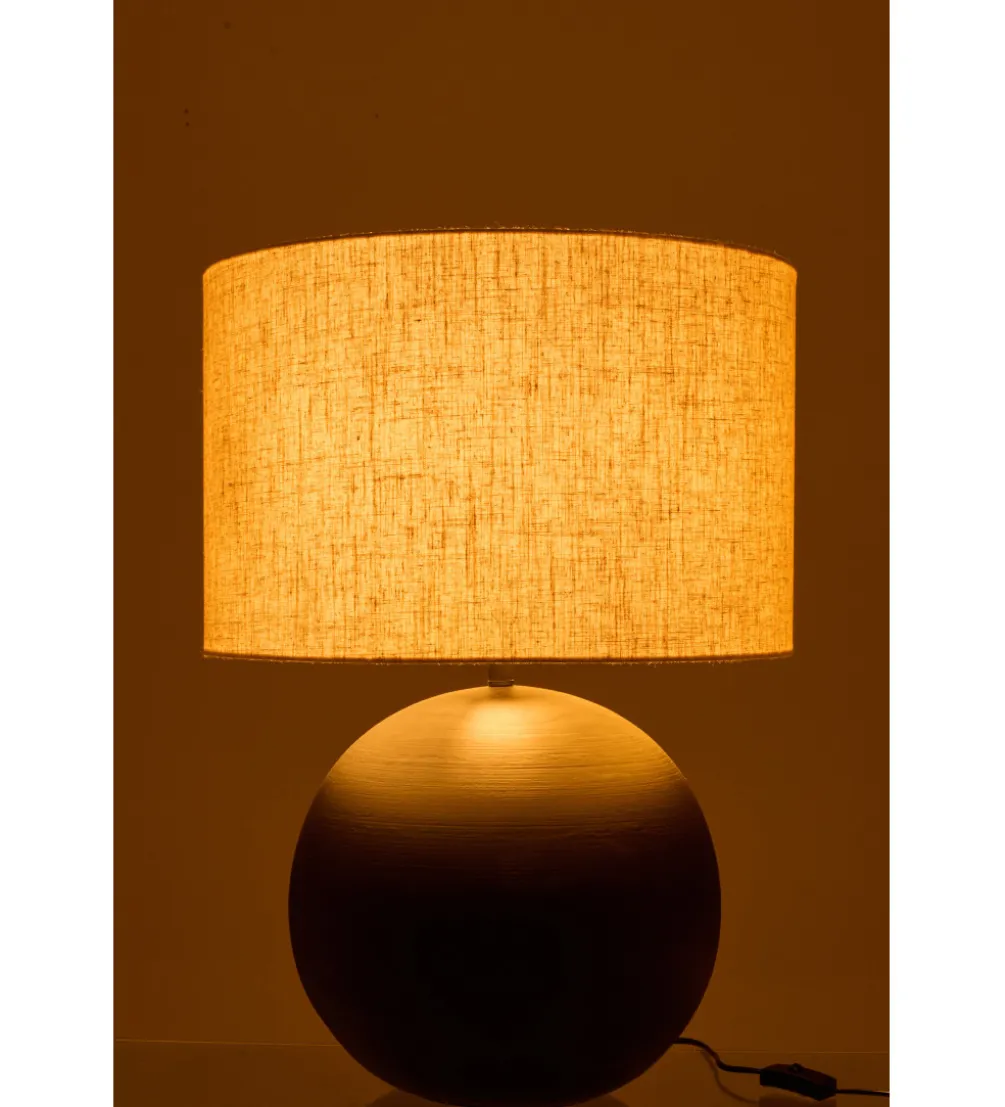 Lampa stołowa BALLE 62 cm czarna ceramika