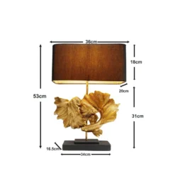 Lampa stołowa BETTA FISH 53 cm złota
