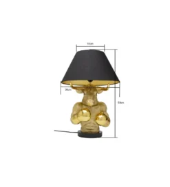 Lampa stołowa BOXER BULL 53 cm złota