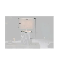 Lampa stołowa BRANDE 55 cm marmur czarna