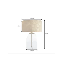 Lampa stołowa CLASSICO 47 cm szkło złoty