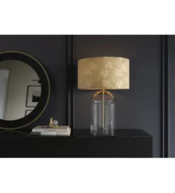 Lampa stołowa CLASSICO 47 cm szkło złoty
