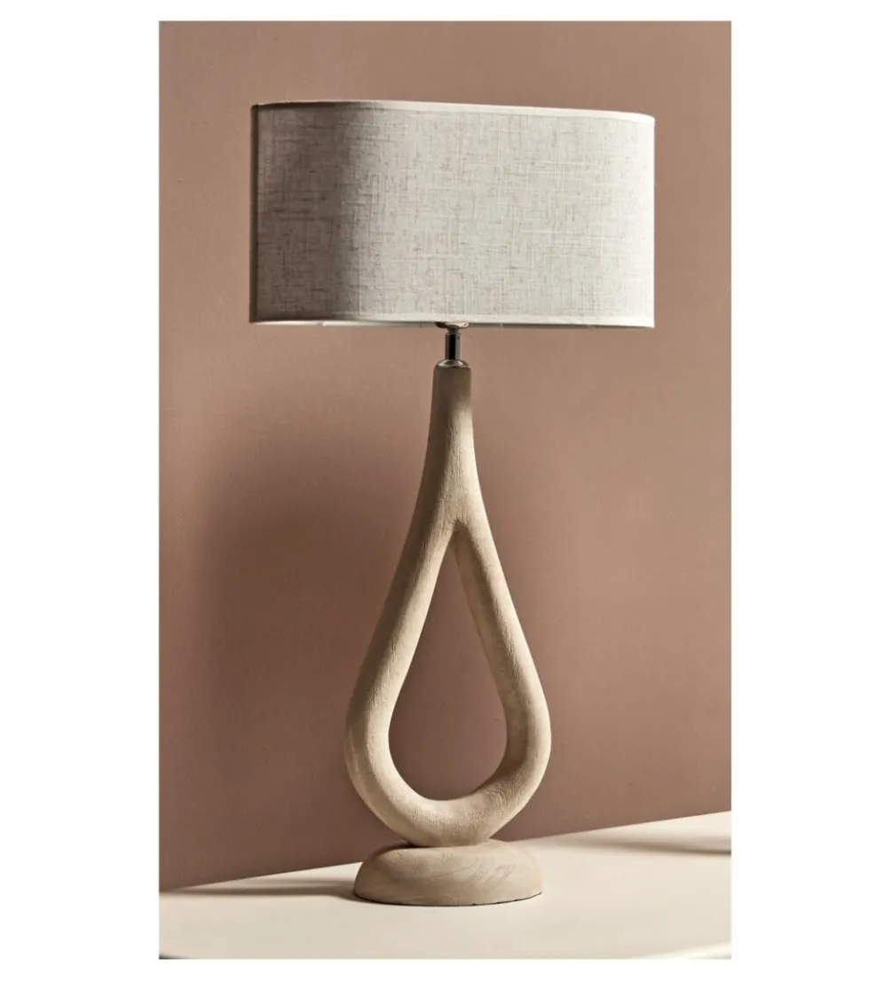 Lampa stołowa CRONOS 40 cm drewno mango