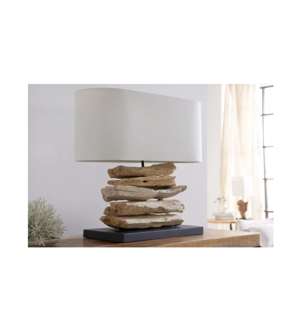 Lampa Stołowa Driftwood Riverine Naturalna