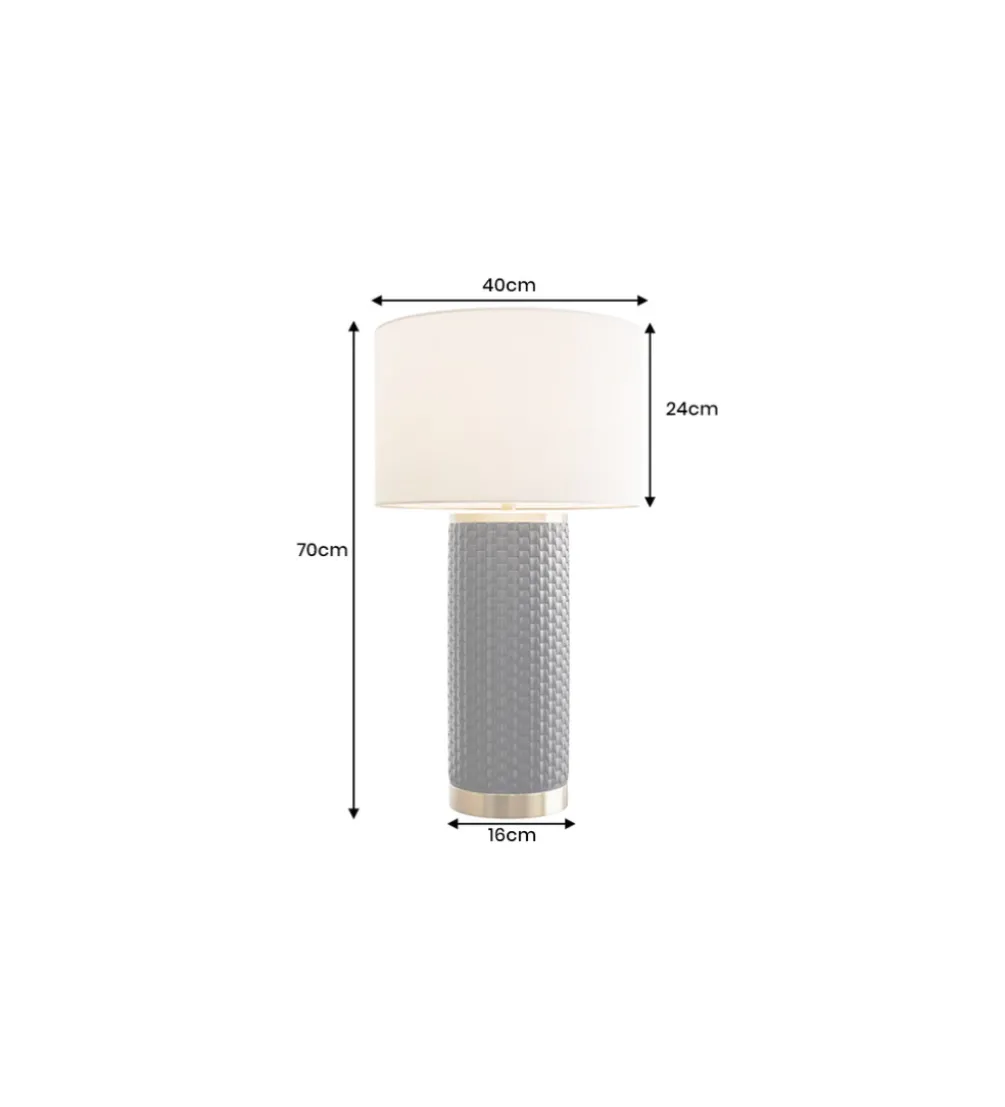 Lampa stołowa ELEGANCIA 70 cm ceramika