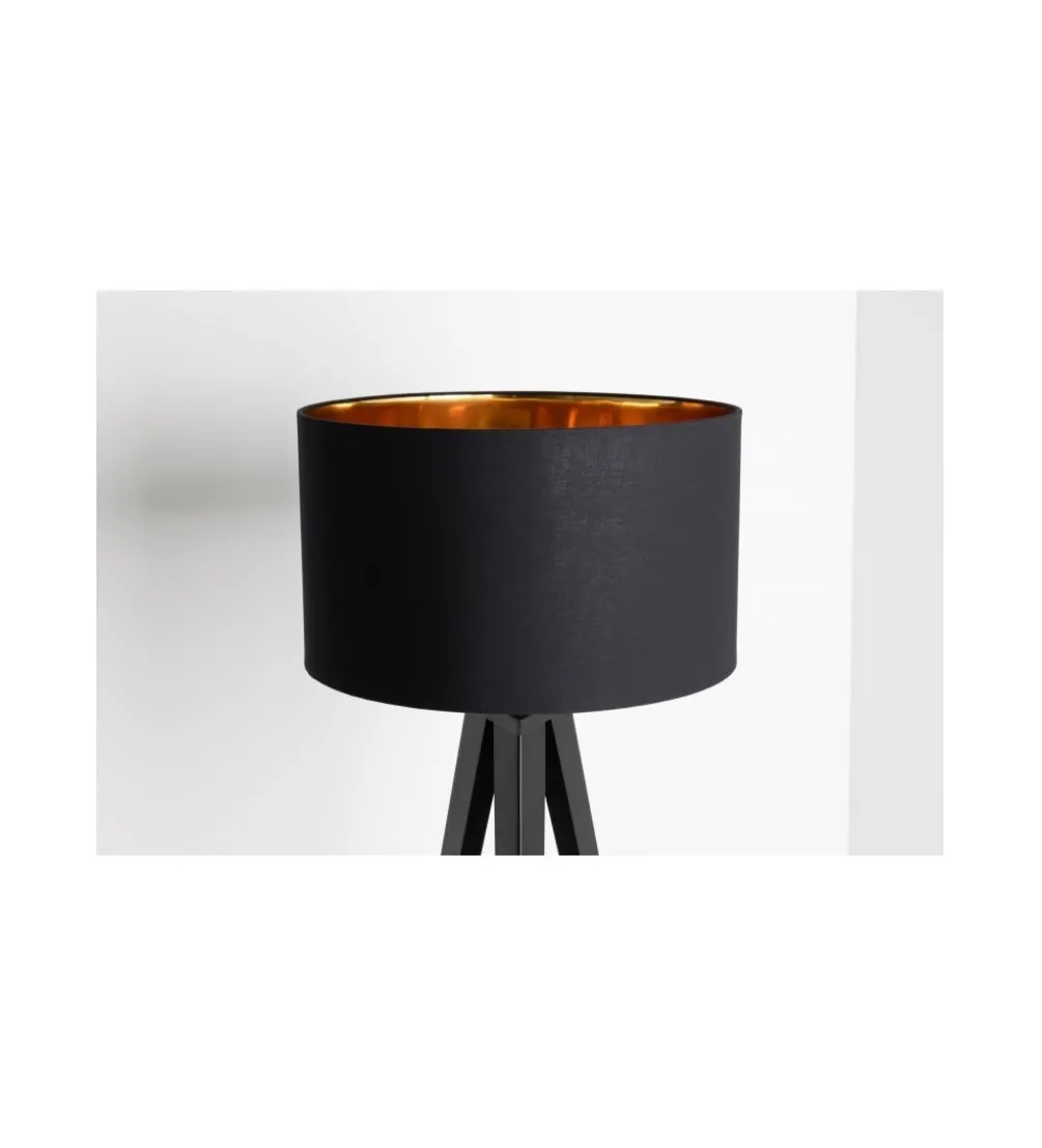 Lampa stołowa FLANK 40 cm czarno złota