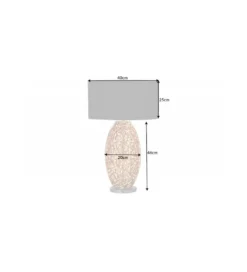 Lampa stołowa FLANK 40 cm czarno złota