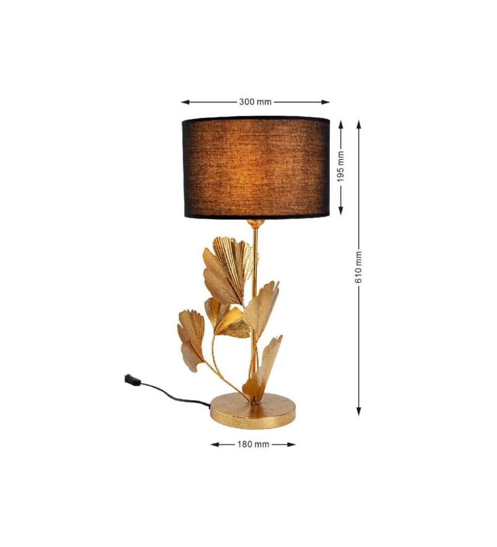 Lampa stołowa FLORES 62 cm złota
