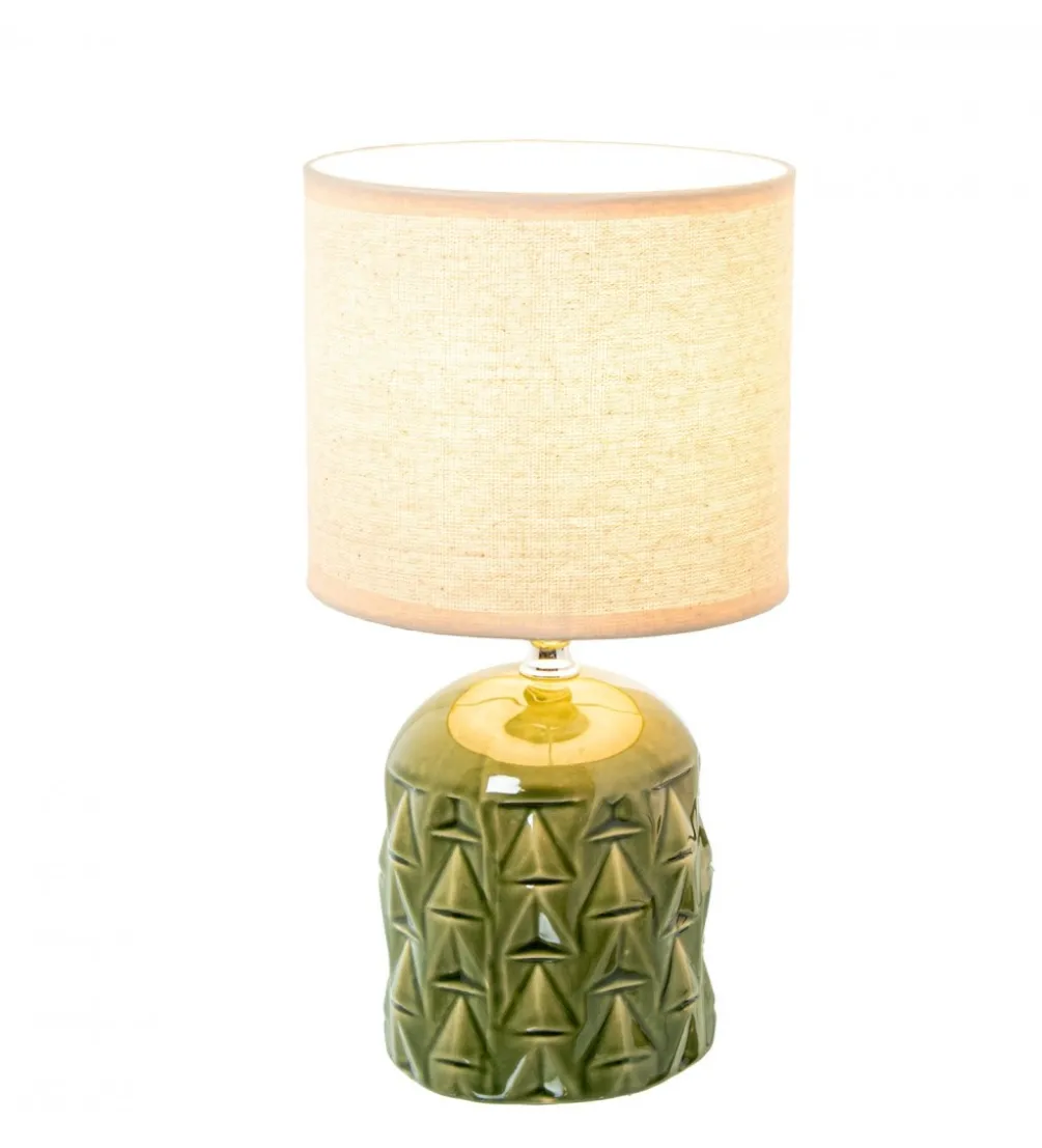 Lampa stołowa FRANKY 28 cm ceramiczna zielona