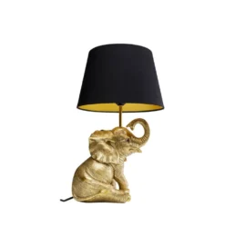 Lampa stołowa Happy Elefant 48 cm złoto czarna