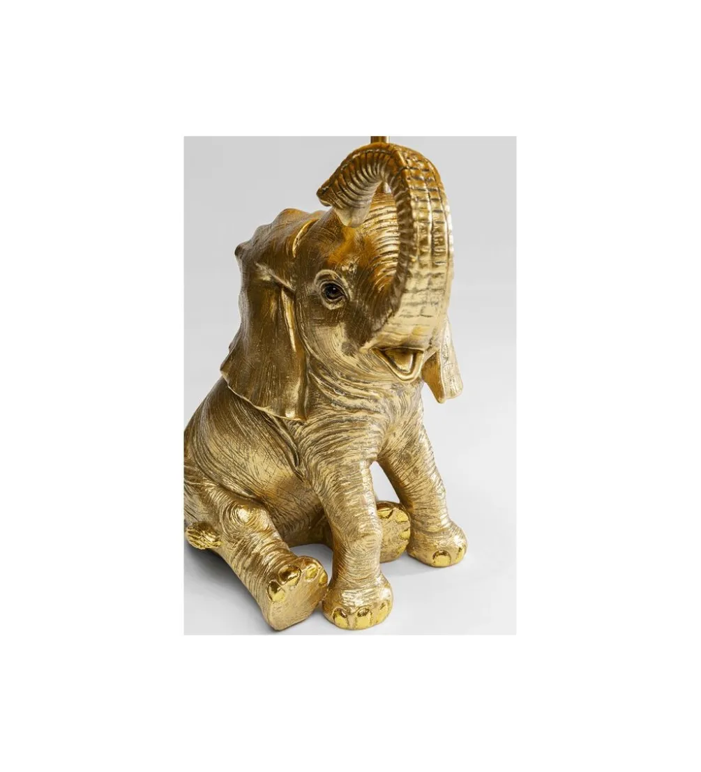 Lampa stołowa Happy Elefant 48 cm złoto czarna
