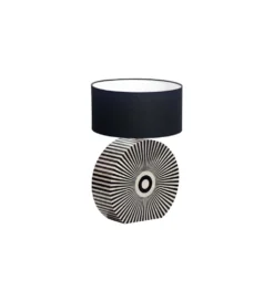 Lampa stołowa HARMONY NATURE 65 cm czarnobiała