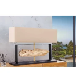 Lampa stołowa HELA 60 cm beżowa