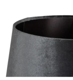 Lampa stołowa HEMLA 64 cm szklana czarno szara