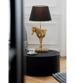 Lampa stołowa HORSE 70 cm złota