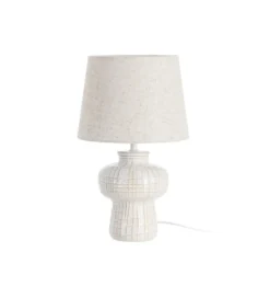 Lampa stołowa ILUMINA 41 cm ceramika biała