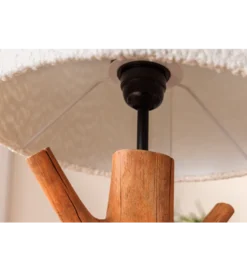 Lampa stołowa JEWELRY 60 cm drewno mangostan boucle