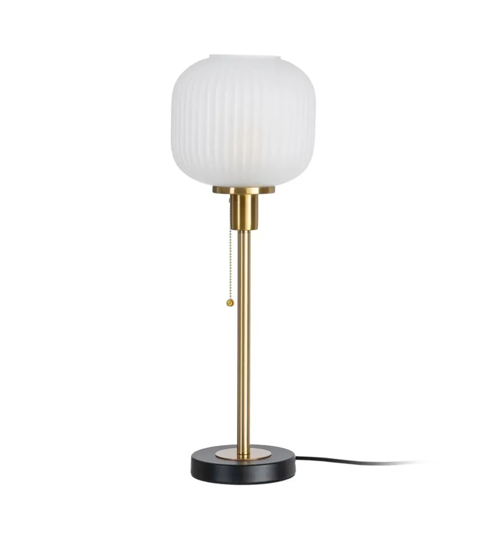 Lampa stołowa KESAMON 60 cm złotobiała