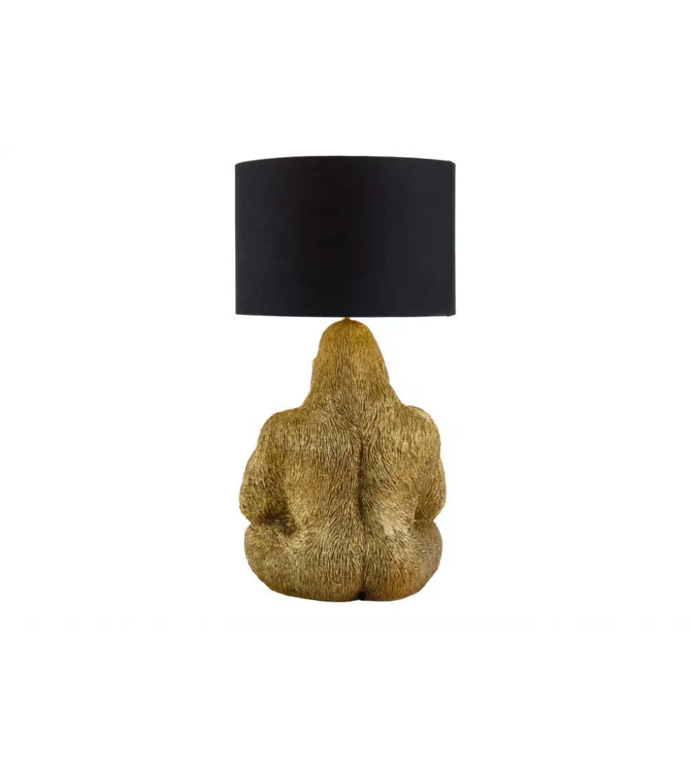 Lampa stołowa KING APE 54 cm czarna złota