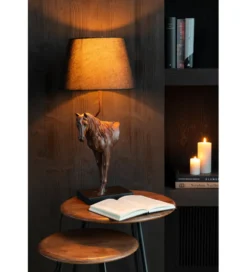 Lampa stołowa KOŃ 70 cm ciemnobrązowy