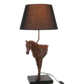 Lampa stołowa KOŃ 70 cm ciemnobrązowy