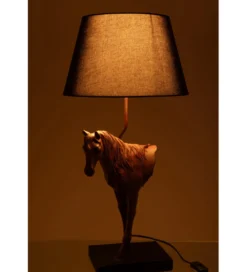 Lampa stołowa KOŃ 70 cm ciemnobrązowy