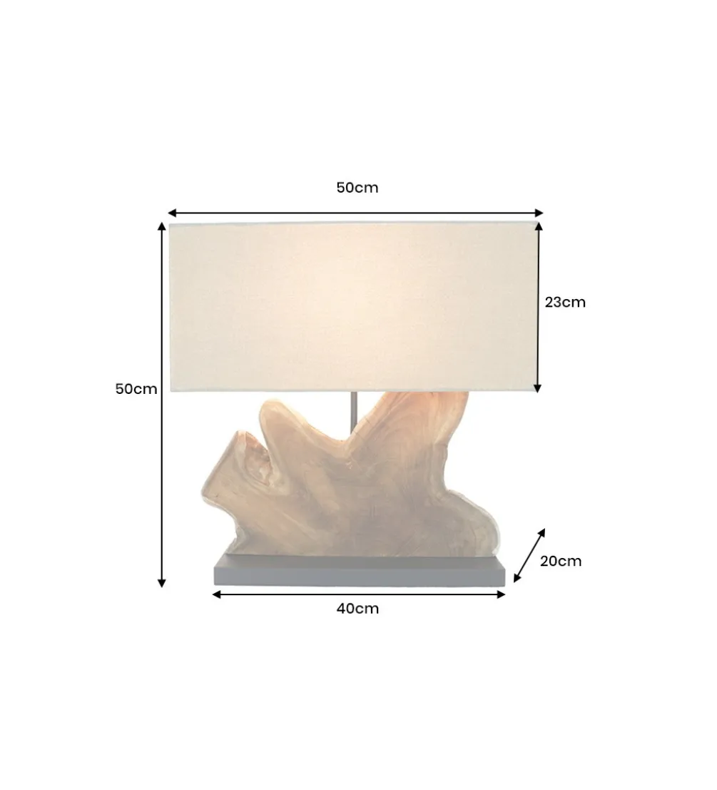 Lampa stołowa KORA 50 cm beżowa