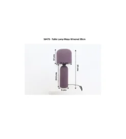 Lampa stołowa MAYA 39 cm fioletowa