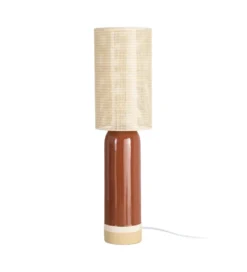 Lampa stołowa MENOSEA 112 cm terrakota kremowa