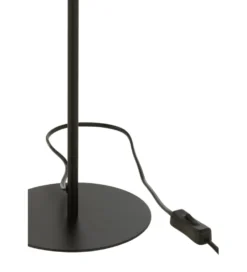 Lampa stołowa MERTAN 50 cm rattan czarna