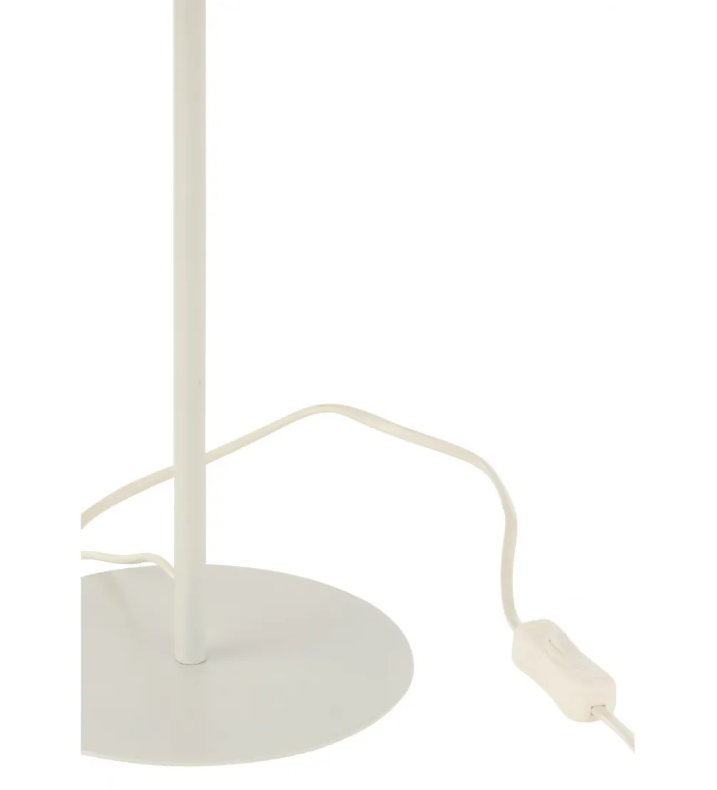 Lampa stołowa MERTAN 50 cm rattan biała