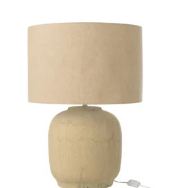 Lampa stołowa MIA 64 cm terrakota beżowa