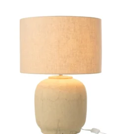 Lampa stołowa MIA 64 cm terrakota beżowa