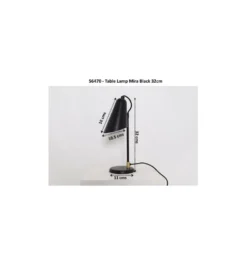 Lampa stołowa MIRA 32 cm czarna