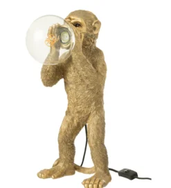 Lampa stołowa MONKEY 46 cm złota