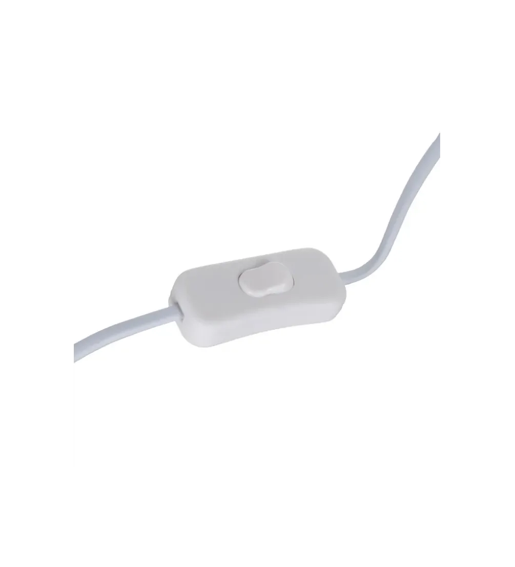 Lampa stołowa MUJER 35 cm beżowo biała