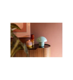 Lampa stołowa MUSHROOM 27 cm mat miętowy