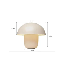 Lampa stołowa MUSHROOM 44 cm beżowa