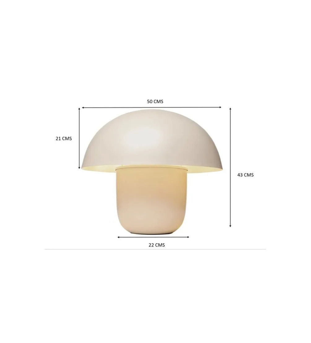 Lampa stołowa MUSHROOM 44 cm beżowa