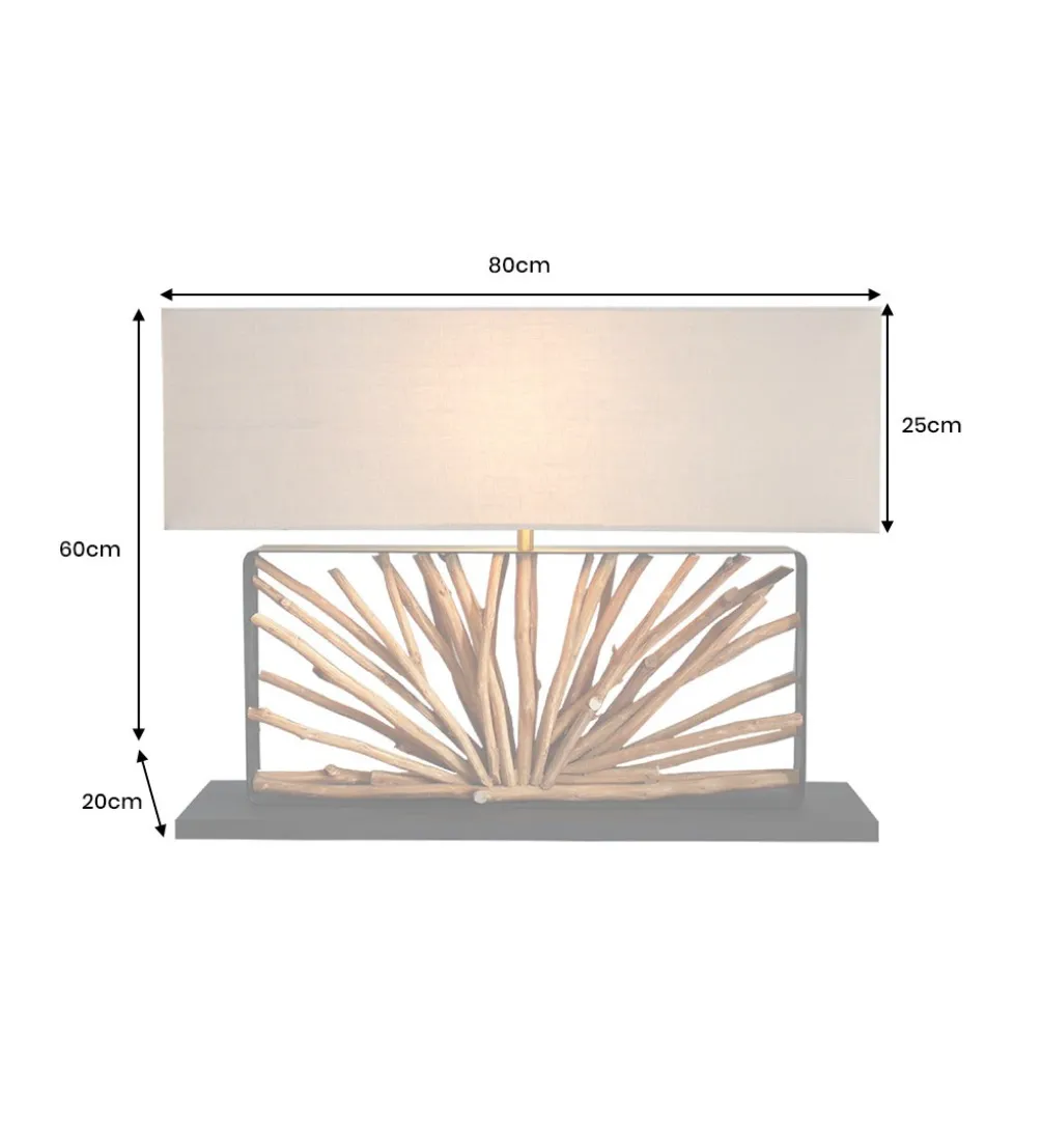 Lampa stołowa OMAR 80 cm beżowa