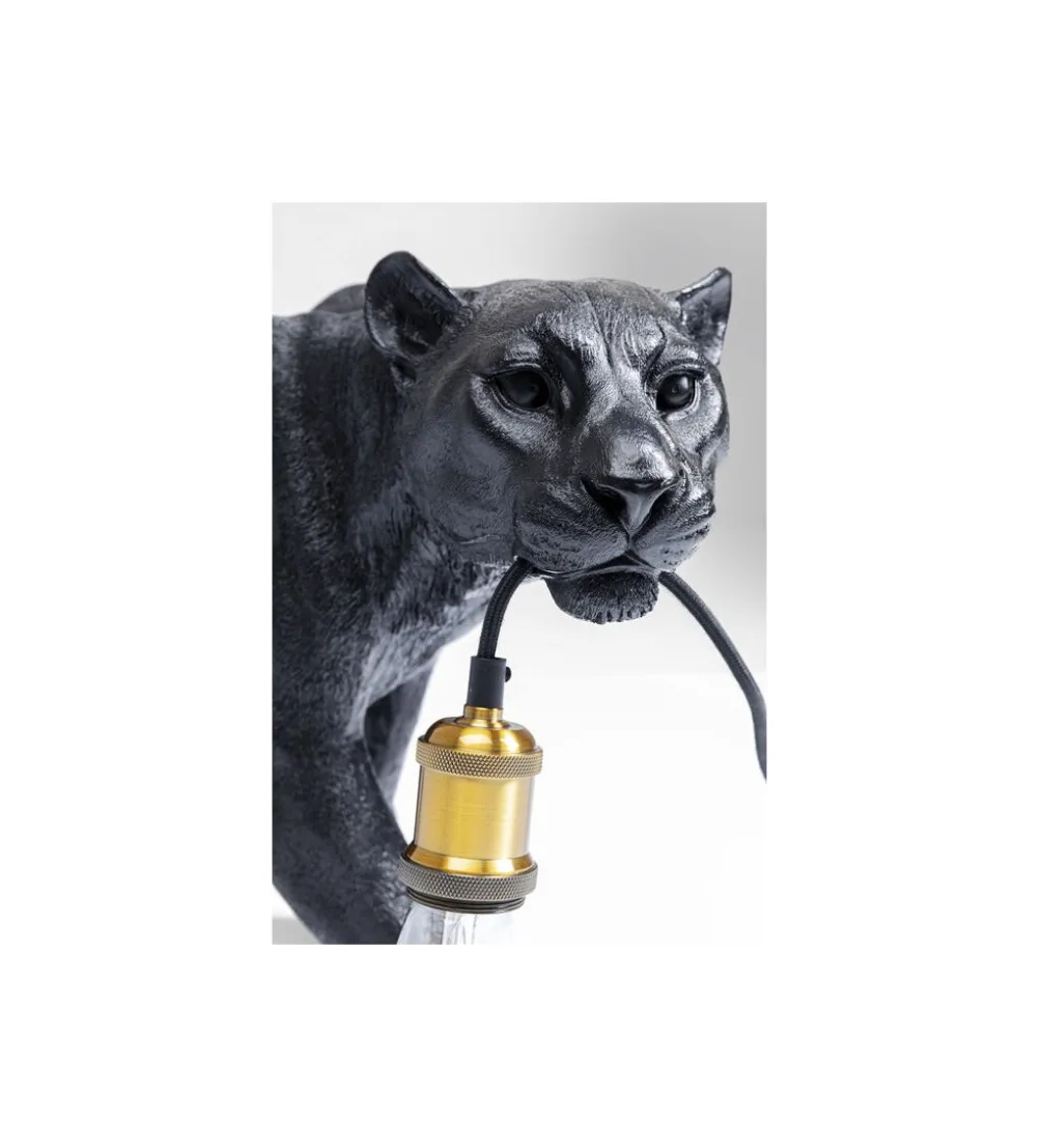 Lampa stołowa PANTERA 40 cm czarna