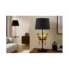 Lampa stołowa Papuga 35 cm czarno złota