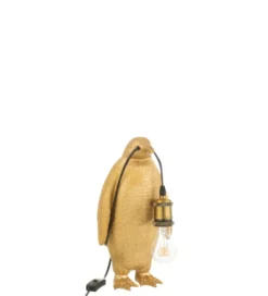 Lampa stołowa Pingwin 35 cm złota